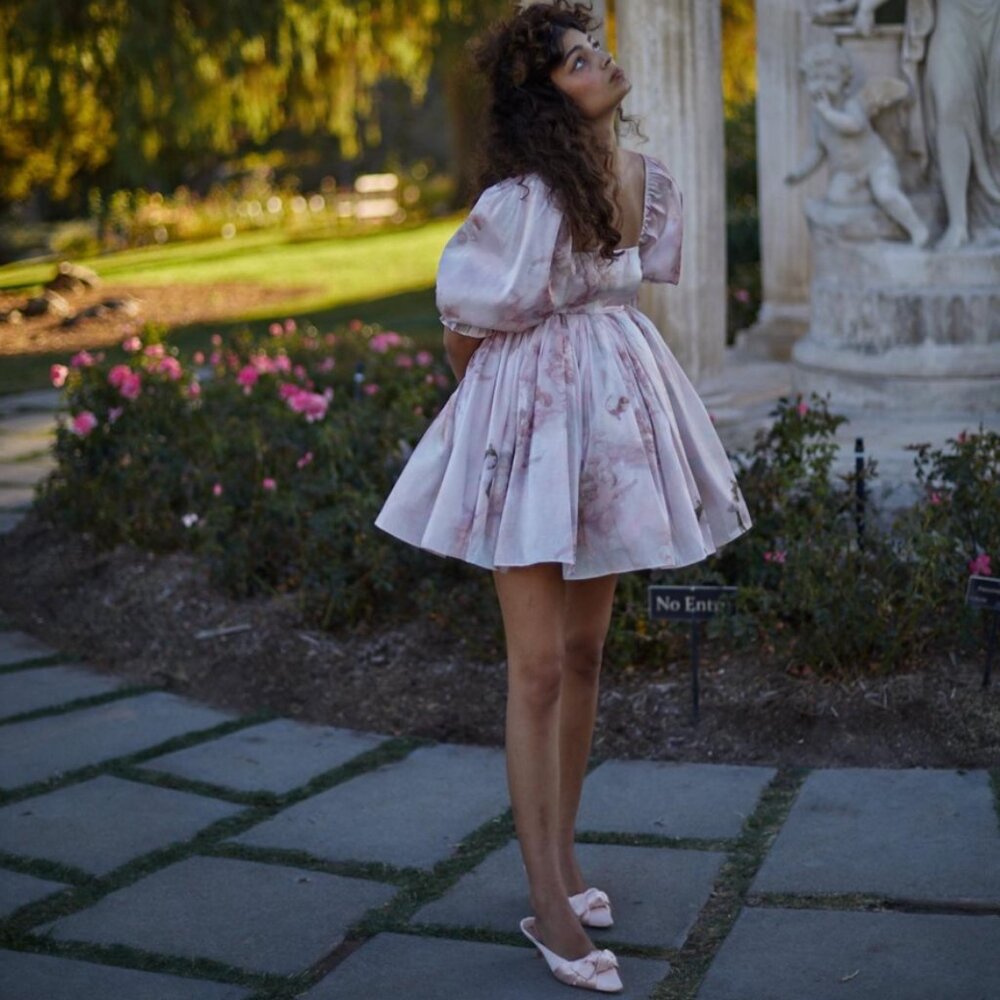 Selkie The Bleached Venus Puff Dress